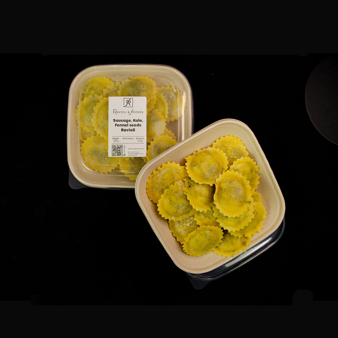 250g Sausage, kale and fennel seeds ravioli